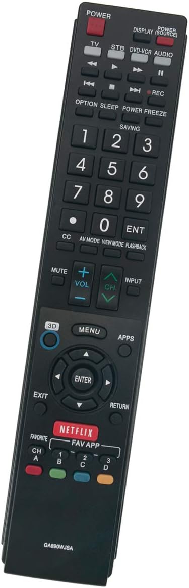 GA890WJSA Replacement Remote Control Applicable for Sharp TV LC-52LE925UN LC-60LE925UN LC-52LE640U LC-60C6400U LC-46LE835U LC-52LE832U LC-70C6500U...