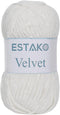 Estako Velvet Chenille Blanket amigurumi Yarn for Crocheting and Knitting Super Bulky 100 gr (132 yds) (1150 - Cream)...