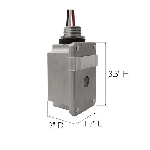 Design House 588079 Stem Mount 120-Volt Outdoor Aluminum Photocontrol, Commercial/Residential Use, Dusk to Dawn Sensor...