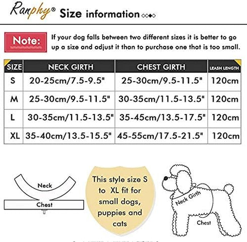 Ranphy Dog Harness and Matching Leash Set Girl Bling Rhinestone No-Pull Puppy Vest Doggie Cat Walking Training Harness Soft Suede Leather Collar A...