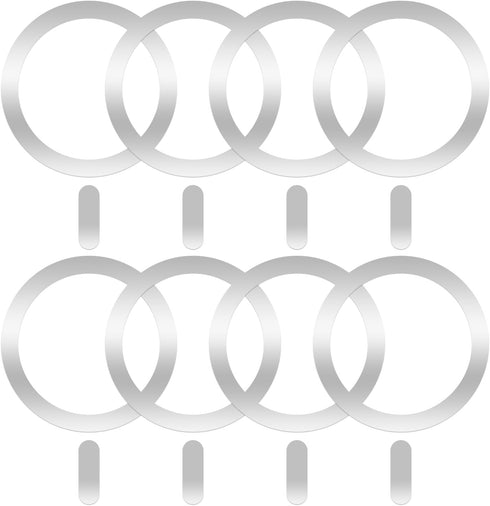 8 Pack Universal Metal Rings Compatible with MagSafe Magnetic Wireless Charger iPhone 15 14 13 Case, Ultra-Thin Adhesive Sticker Rings Car Magnet ...
