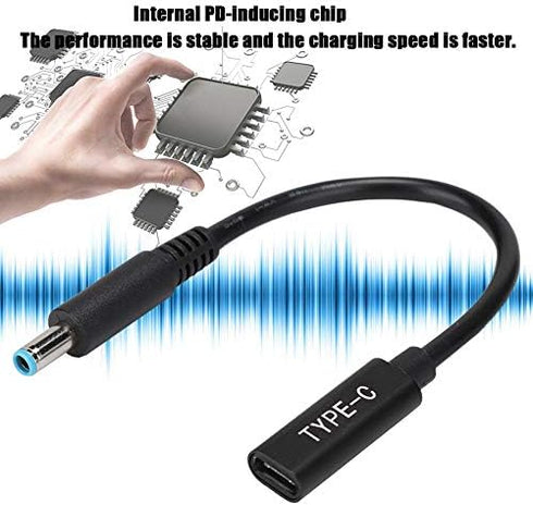 ASHATA Power Adapter Cable,65W PD Type C 4.5mm x 0.6mm Interface Charging Cable Notebooks Power Connector for Notebooks Laptop...