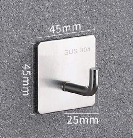 Wall Hooks Adhesive Heavy Duty Outdoor Christamas Hooks for Ornaments Stocking Waterproof Stainless Steel Door Bathroom and Bedroom for Hanging Ba...
