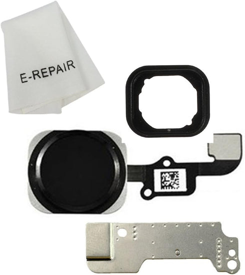 Home Button Key Flex Cable Assembly with Rubber Ring Replacment Part for Iphone 6 and 6 Plus (Black)...