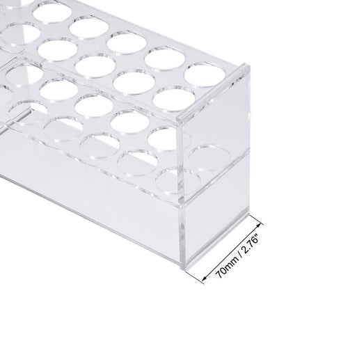 uxcell Acrylic Test Tube Holder Lab Stand Rack 2x6 Wells for Centrifuge Tubes Clear...