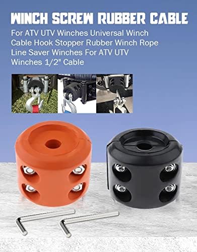 Winch Cable Hook Stopper Durable & Shock Absorbent Winch Stopper Winch Accessories for Wire & Synthetic Cables ATV Accessories - Prevent Pulling, ...