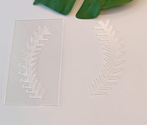 Set of 2 Baseball Print Stencil,Bleached Shirt Stencil, Baseball Acrylic Stencil for T-shirt Stencil,Sublimation Crafting (10")...