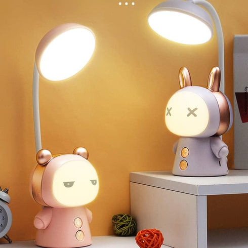 Cartoon Led Desk Lamp Learning Folding Rechargeable Eye Protection Student Children Fun Cute Reading Night Light Bedside Gradient...