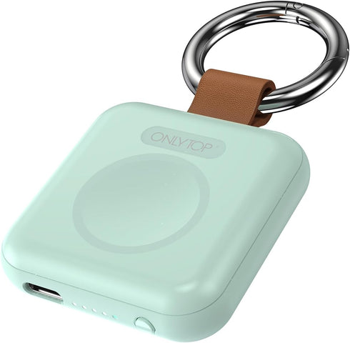 Portable Wireless Charger for Apple Watch 1200mAh, Compatible with Apple Watch Series 9/8/UItra/7/6/5/4/3/2/1SE, Magnetic Apple Watch Charger Keyc...