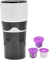 Zerodis Portable Drip Coffee Maker, 450ML Travelling Drip Coffee Machine Office Camping Hot and Cold Brew Coffee Makers for K Cup Capsules(Black a...