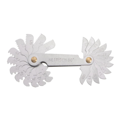 Metric 0.25-6.0 Screw Thread Pitch Gauge Tool Pitch Cutting Gauge Caliper Gauges Measuring Tool for Industrial Measurement...