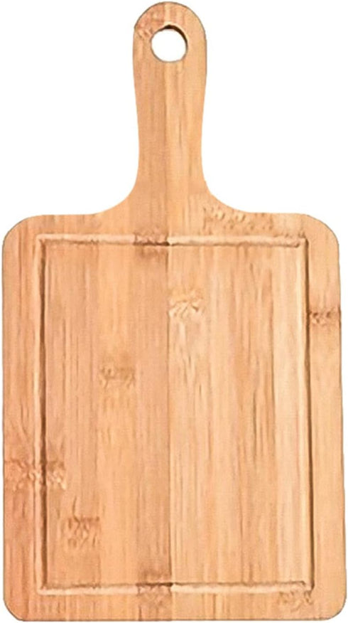 Bamboo Cutting Board,Meat Chopping Boards,Pizza Peel Paddle with Handle for Homemade Baking Pizza Bread Cake Fruit Vegetables (Large square -Board...