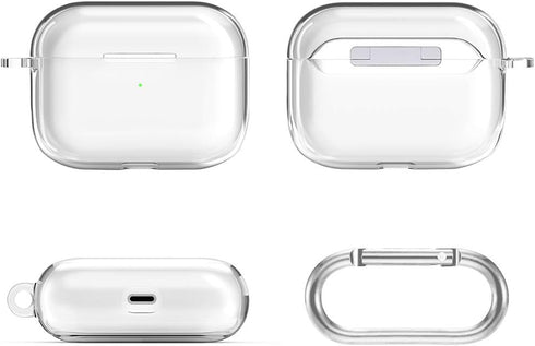 valkit Compatible Airpods Pro Case Cover, Clear Airpod Pro Soft TPU Protective Case 2019 with Keychain Shockproof Cover for Apple Airpods Pro Char...