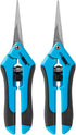 VIVOHOME Gardening Hand Pruner with Straight Stainless Steel Blades Non-stick Pruning Shear Bonsai Cutter Blue for Potting (Pack of 2)...