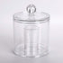 Hipiwe Cotton Ball and Swab Organizer with Lid Apothecary Acrylic Jar Makeup Qtip Organizer Bathroom Storage Canister Jar for Cotton Rounds Pads Q...