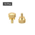 uxcell 10Pcs Knurled Thumb Screws, M3x6mm Brass Shoulder Bolts Stepped Grip Knobs Fasteners for PC, Electronic, Mechanical...