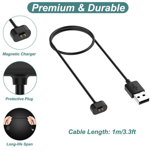 Kissmart Charger for Amazfit Band 7, Replacement USB Magnetic Charging Cable Cord Accessories for Amazfit Band 7 Fitness Tracker [2Pack - 3.3ft/1m...