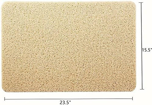 Anti Slip Shower Mat, Soft Textured Bath Mat, Easy Drain Non Slip Comfort Bathtub Mats, Quick Drying PVC Loofah Bathroom Mats, Phthalate Free (15....