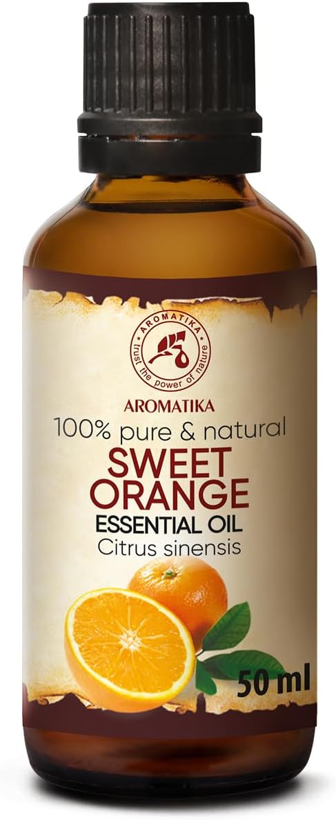 Orange Essential Oil 1.7 Fl Oz - Citrus Sinensis - Brasil - 100% Pure & Natural - Bathing - Body Care - Beauty - Cosmetics - Relaxation - Massage ...