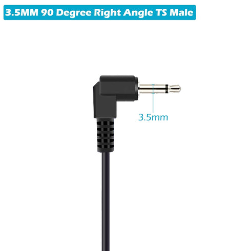 Fancasee 6 ft Replacement 3.5mm 90 Degree Right Angle Male Plug to Bare Wire Open End TS Mono 1/8" 3.5mm Plug Jack Connector Audio Cable Repair...
