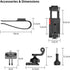 SOH Car Sun Visor Mount, Car Sun Visor Phone Holder with Adjustable Long Arm, Universal Phone Clip for iPhone 15 Pro Max/14/13 Pro/Max/Mini/Samsun...