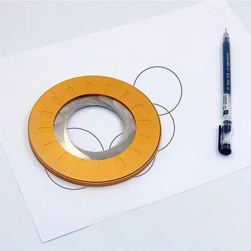Circle Drawing Maker, Adjustable Rotary Circle Template Measuring & Drawing Ruler, Aluminum Alloy + Stainless Steel Drafting Ruler Measurement Too...