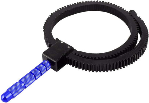 V BESTLIFE Focus Ring Belt, Black Alloy Gear Ring Belt with Built in Stainless Steel Screw for DSLR Camera for Zooming Lens with Size from 52mm to...
