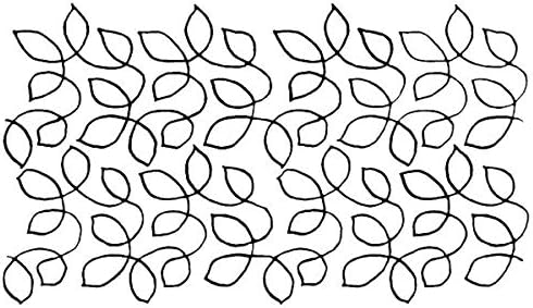 Large Meandering Leaves - Edge to Edge Stencil, Continuous Line Template for Free Motion Quilting, Domestic Machine Quilting, Hand Quilting, Long-...