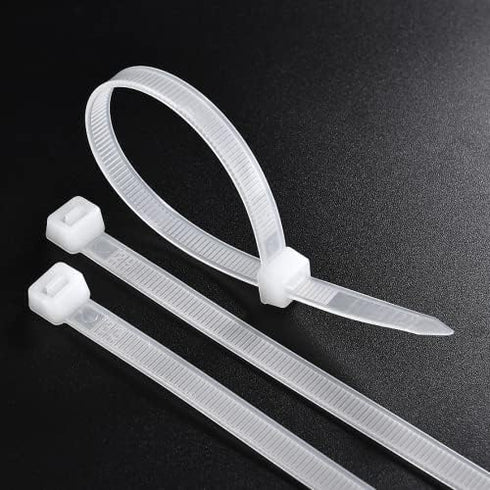 14 Inch Length 75 lbs TENSILE Strength Premium Grade, UV Weather Resistant, Premium Grade - HEAVY DUTY (100 Natural Clear Cable Zip Ties)...