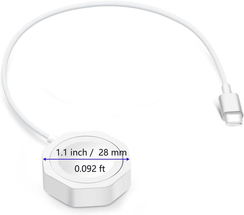 Short Watch Charger Compatible with Apple Watch Charger, USB C Cord Wireless Charging Compatible for Watch 9/8/7/6/SE2/SE/5/4/3/2 (0.78ft/24cm) Sh...