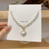 IMEGILO Pearl Necklaces for Women?6mm Faux Pearl Necklace?14K Gold Plated Heart Pearl Necklace,Fashion Accessories is Perfect for any Occasion It'...