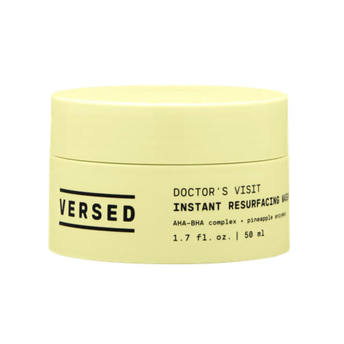 Versed Doctor's Visit Skin Resurfacing Face Mask - Glycolic Acid + Lactic Acid Face Exfoliant for Dark Spots & Skin Texture - AHA BHA Enzyme Mask ...