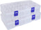 Qualsen 2 Pack 18 Grid Plastic Organizer Box with Adjustable Dividers, Bead Organizer Box for Jewelry, Beads, Earrings, Tools, Fishing Hooks, and ...