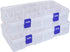 Qualsen 2 Pack 18 Grid Plastic Organizer Box with Adjustable Dividers, Bead Organizer Box for Jewelry, Beads, Earrings, Tools, Fishing Hooks, and ...
