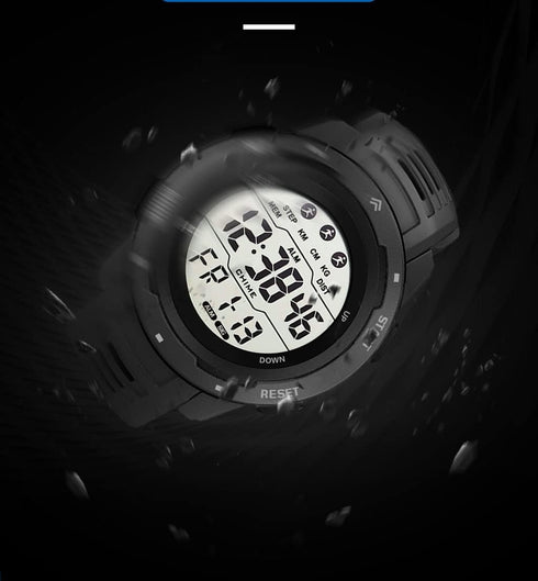 Men's Outdoor Sports Watch Large Dial Easy-to-Read Digital Watch Multi-Functions LED Alarm Stopwatch Waterproof Wrist Watch for Men Black...
