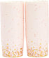 50 Pack Pink and Gold Polka Dot Cupcake Liners Wrappers, Muffin Paper Baking Cup for Wedding & Birthday...