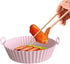 2 Pack Air Fryer Silicone Baking Tray 8inch for 3 to 5 Qt Reusable Non-stick Air Fryer Round Silicone Insert for Air Fryer Easy Cleaning Silicone ...