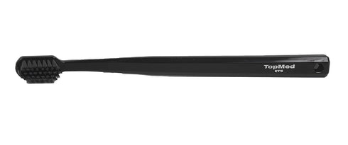 BLACK HANDLE CHARCOAL TOOTHBRUSH CHARCOAL SOFT BRISTLES,PLA BLACK HANDLE Silver HOT STAMPING LOGO...