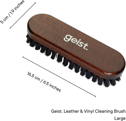 Leather & Upholstery Cleaning Brush Large | for detailing leather car seats, leather sofas, and Alcantara | For car interiors, furniture, boots, s...
