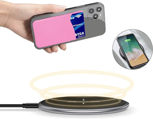 SHANSHUI Phone Pocket, Stick on Wallet Credit Business Card Holder for Back of Phone Pocket Compatible for iPhone, Android and Every Smartphones (...