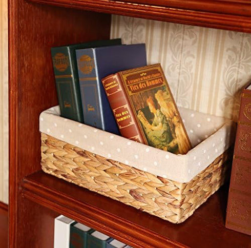 Rectangular Wicker Storage container, Organizer Box,Kingwillow, Art & Craft (Small)...