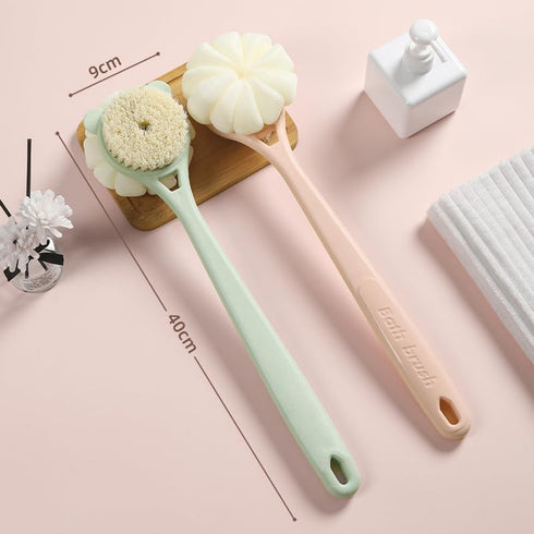 15.7inch Upgrand Shower Body Brush,Soft Bristles and Loofah/Mesh Sponge Ball Long Handle Bath Brush Back Scrubber for Gentle Skin Exfoliating and ...