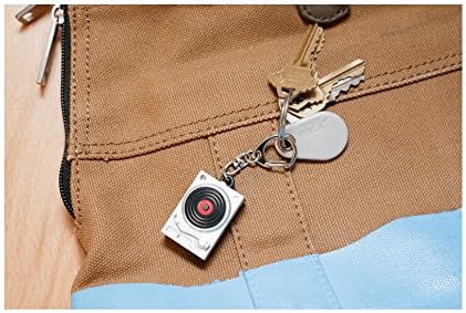 Kikkerland KRL45 Turntable Light-Up LED Keychain...