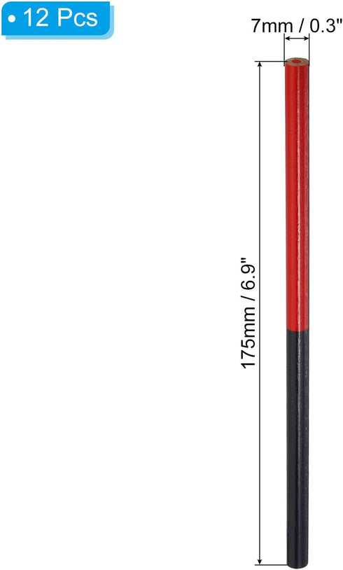 PATIKIL Red and Blue Round Pencils, 12 Pack HB Graphite Pencils Wood Pencils Double-Ended Pencil for Classroom Office Engineering Marking...