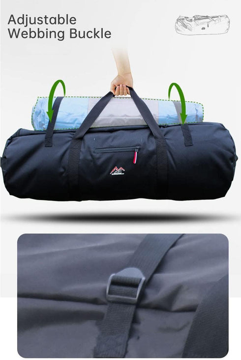 Large Capability Folding Tent Storage Carry Bag Waterproof Luggage Pack Pouch for Camping Hiking Picnic Organizer Walking Holder (Black-S)...