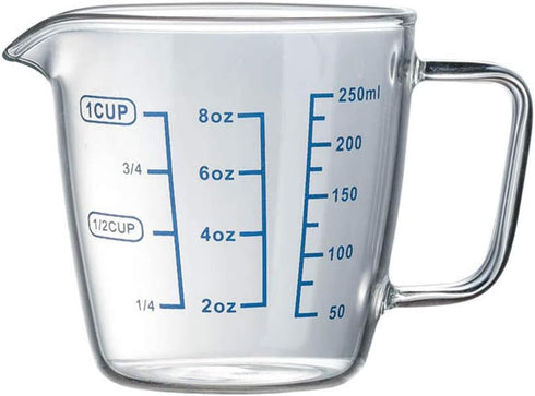 1 Cup glass measuring cup with Measurements, 250ML Milk Cups 8 oz...