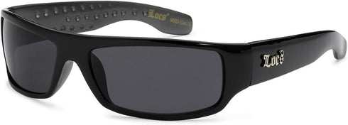 LOCS Sunglasses Hardcore Black Dark Lens 0103 Designer Stylish NEW...