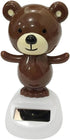 1Pc Brown Solar Dancing Bear Toy Solar Powered Dancing Figurine Car Dashboard Decor, Bobbling Head Bear Toys Shaking Head Dolls Solar Power Kits L...