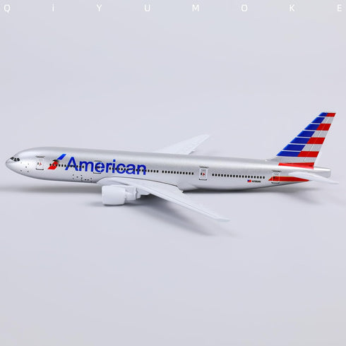 Boeing 777 AA Airlines 1/400 Diecast Metal Airplane Model with Stand Airlines Model Plane Alloy Display Collectible Model Kit for Aviation Enthusi...