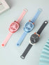 Upgrade version USB Rechargeable Fan With Comfortable Wrist Strap Portable Mini Fan Watch Built in colorful LED change light - Gray...